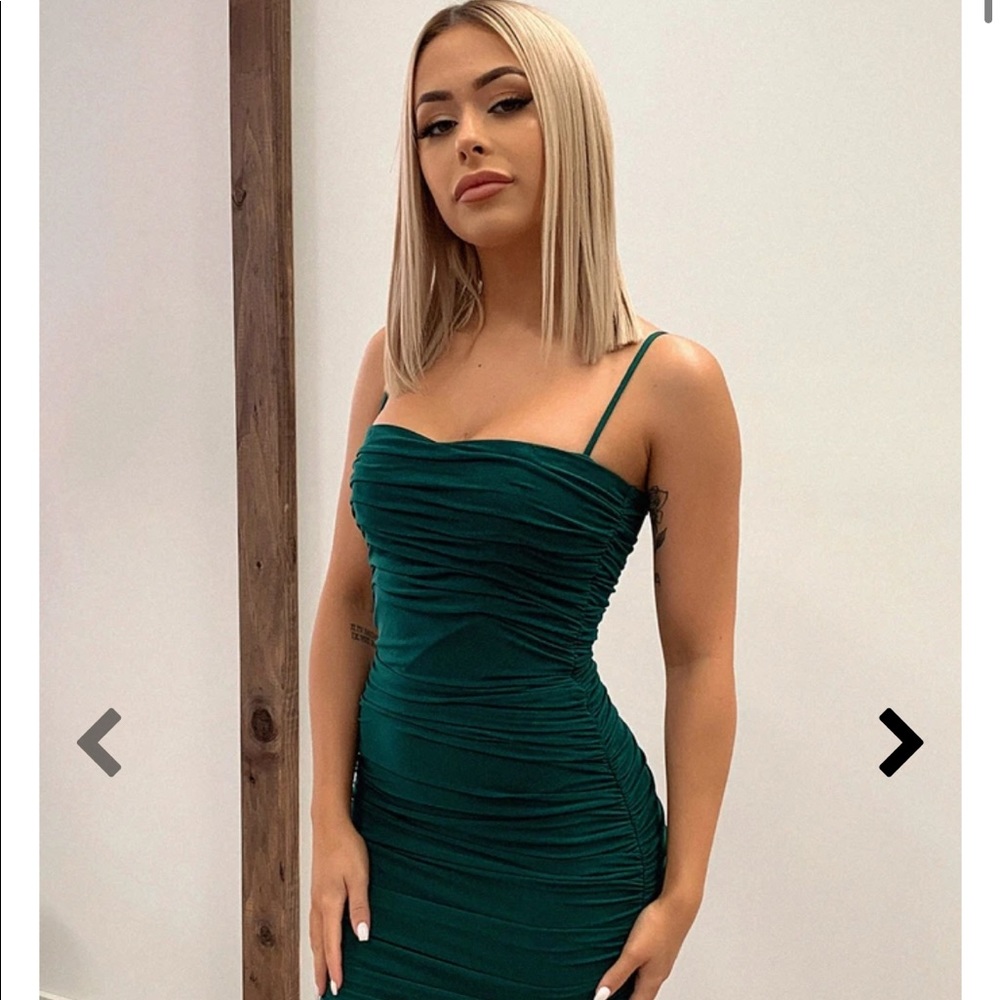 Hunter Green Midi Dress